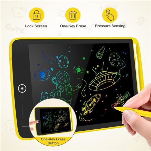 2 Pack LCD Writing Tablet, Colorful Screen Doodle Board 8.5 Inch Drawing Tablet - Picture 3 of 7